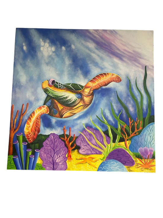 Swimming Sea-turtle Painting Broward Design Center