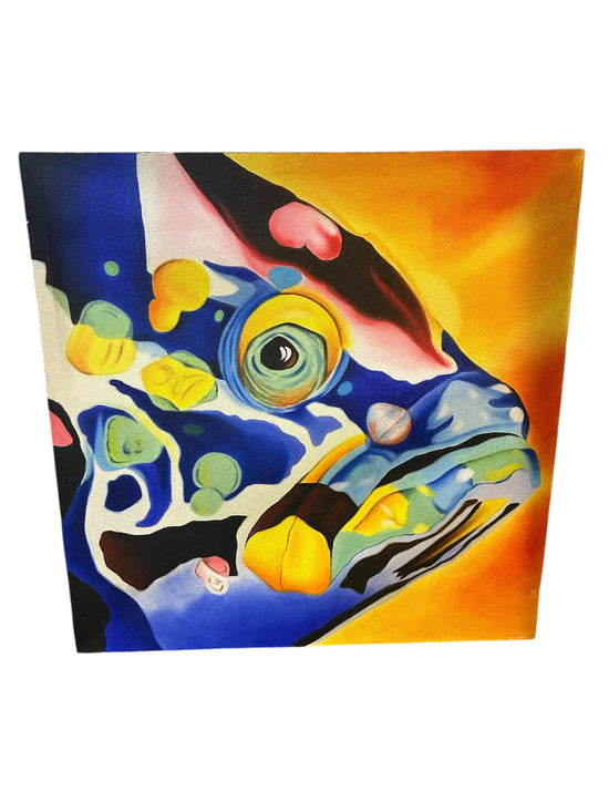 Colorful Grouper Painting Broward Design Center