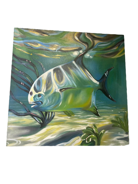 Permit Fish Painting Broward Design Center