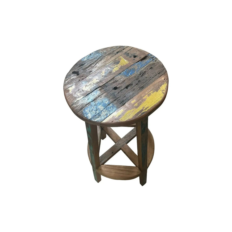 Boat Wood Stool Broward Design Center