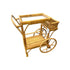 Wicker Bar Cart on Wheels Broward Design Center