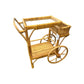 Wicker Bar Cart on Wheels Broward Design Center