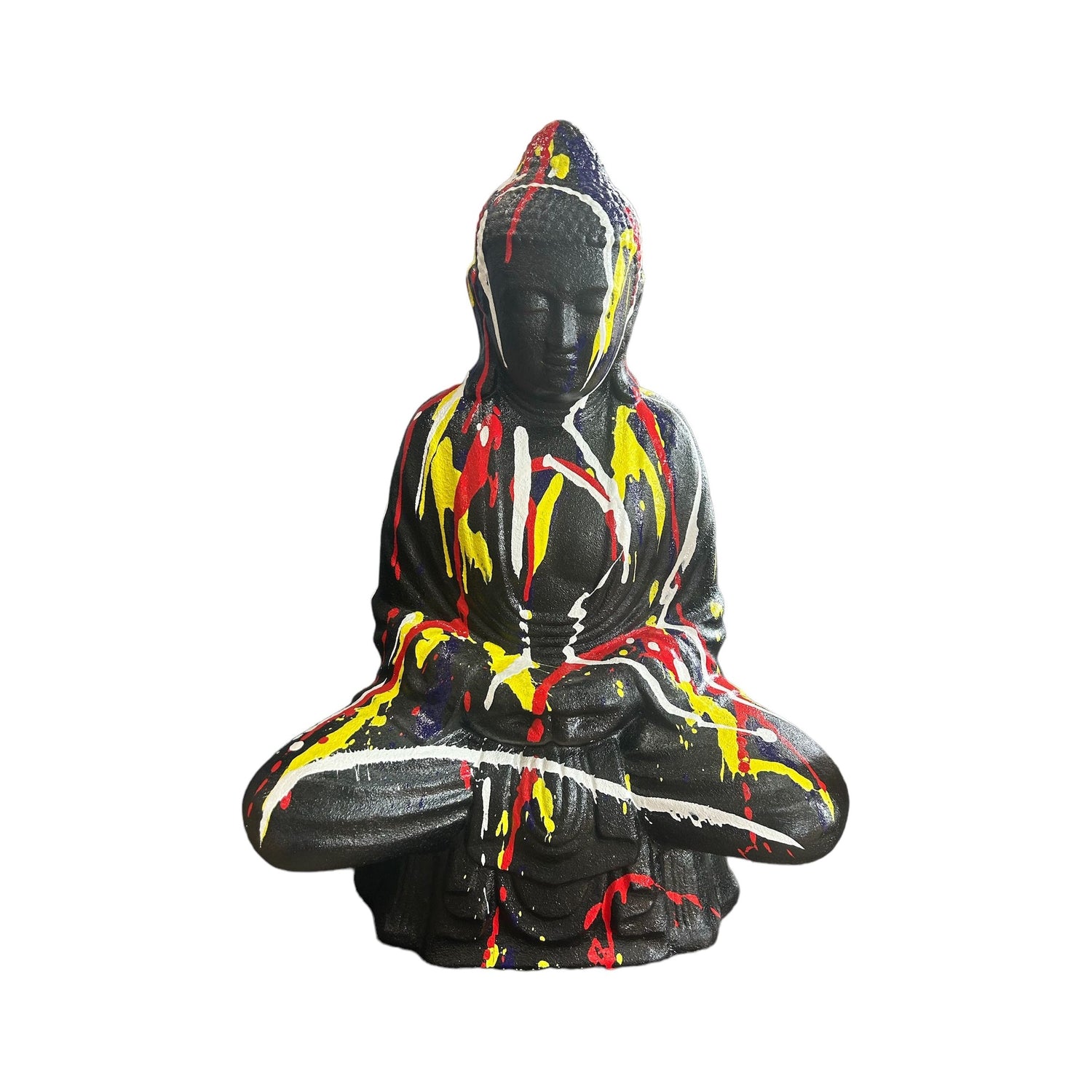 GRC Buddha Statue with Splatter Paint Broward Design Center