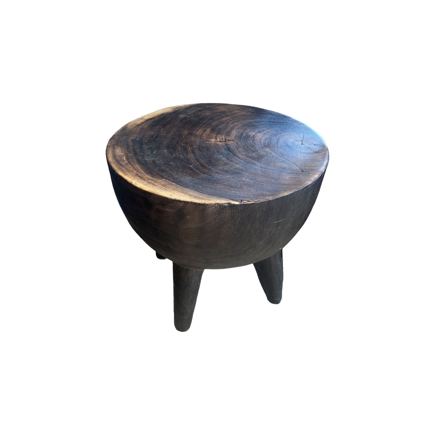 Round Suar Side Table/ Black Broward Design Center