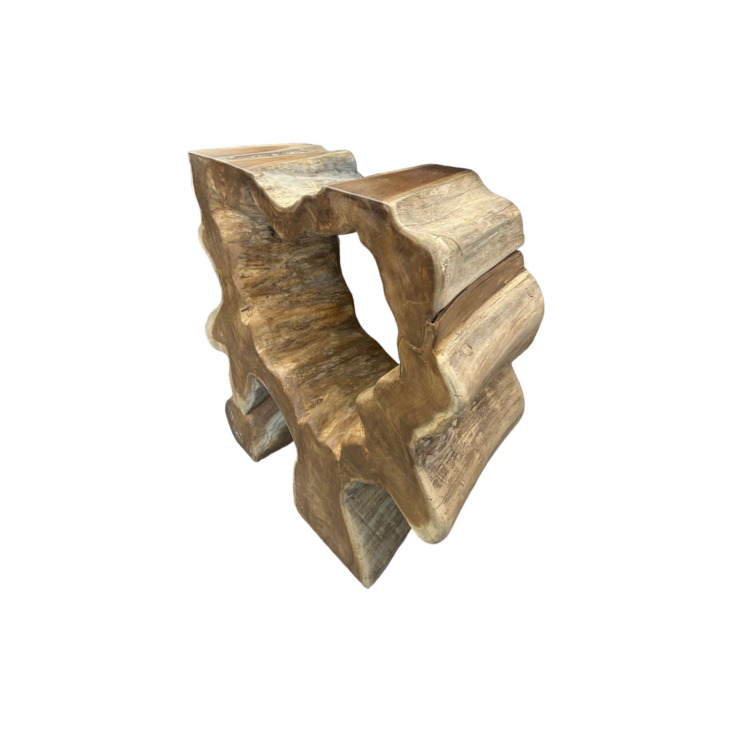 One-of-a-kind Handcrafted Wood Abstract Console Broward Design Center