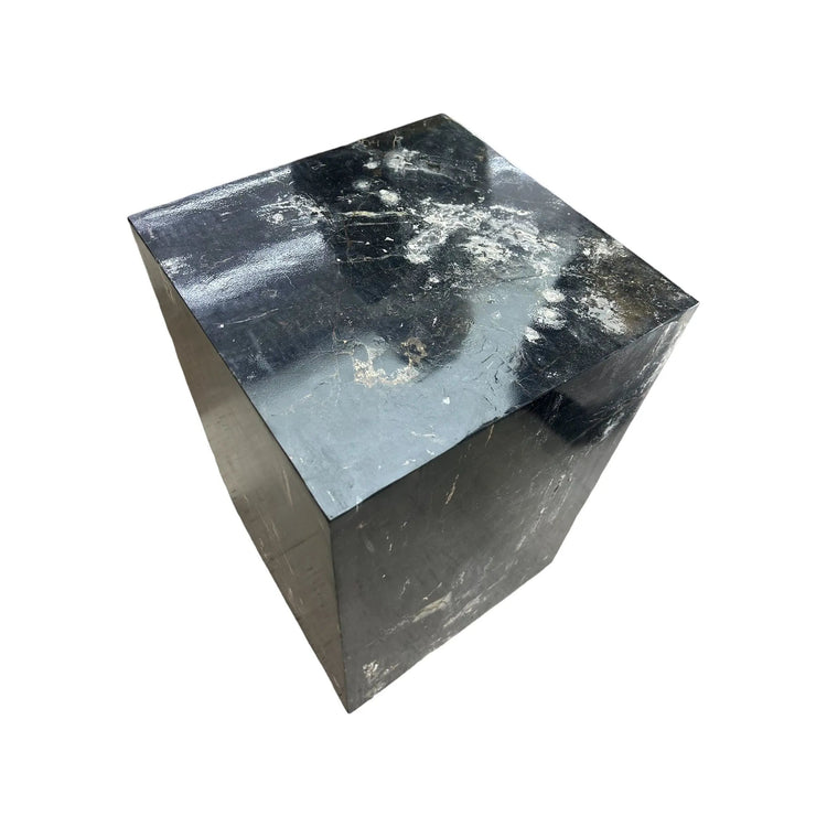 Petrified Wood Square Stool (B) Broward Design Center