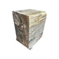 Petrified Wood Square Stool (E) Broward Design Center