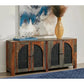 Halifax Brown/ Greystone 4-Door Credenza Coast2Coast