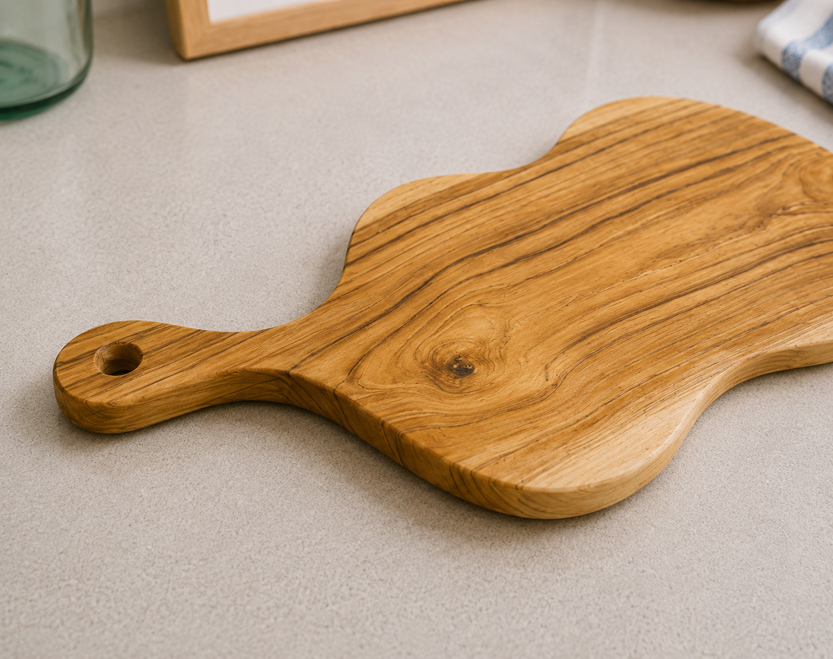 Wave Teak Cutting Board