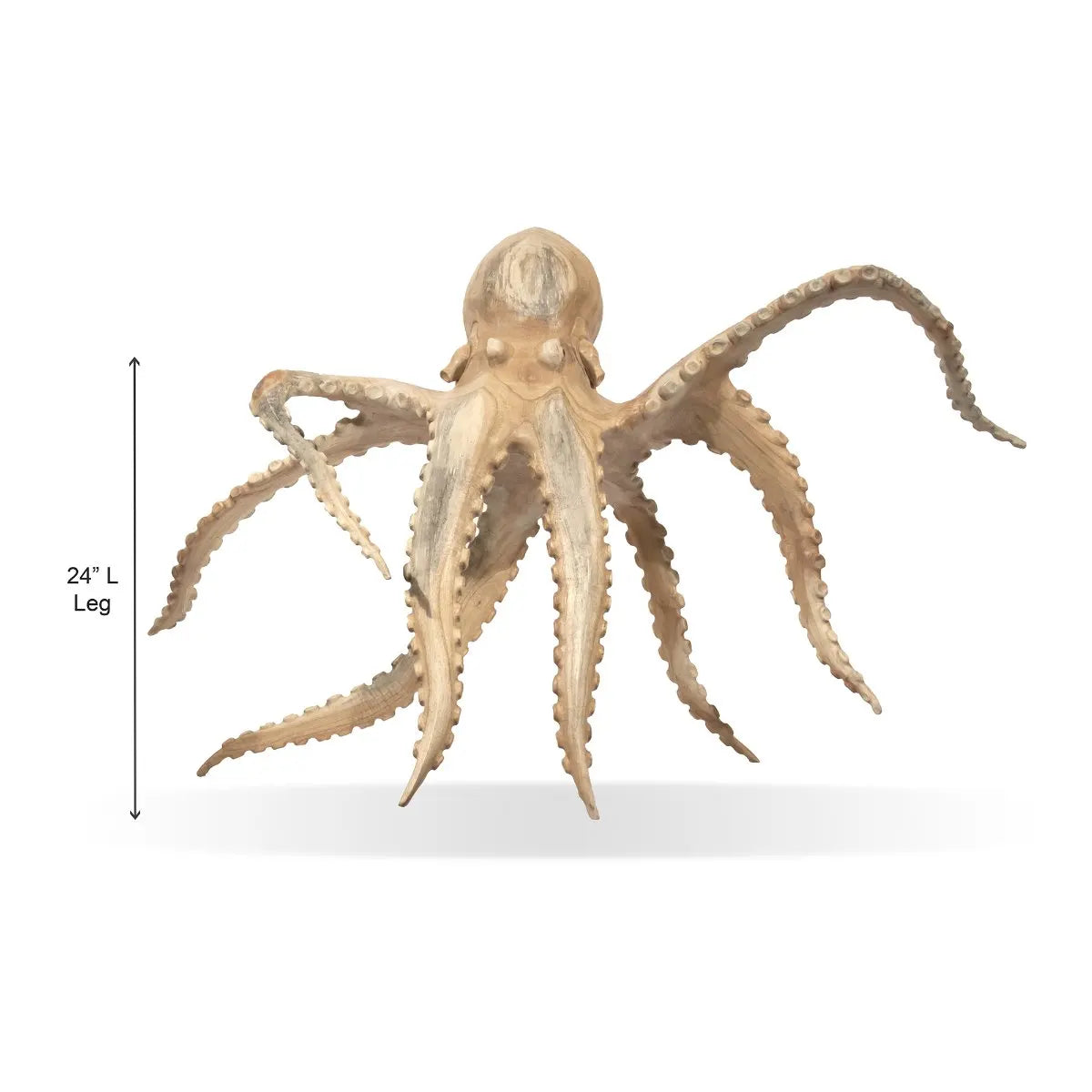 Handcarved giant octopus - jempinis wood