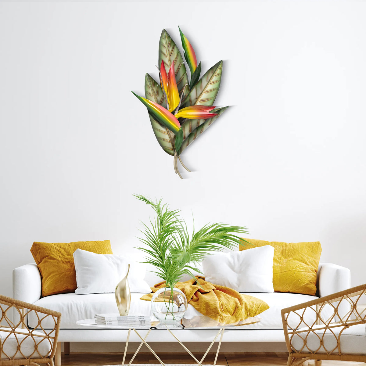 Birds of Paradise Stainless Steel Wall Art – 18” x 28” x 4”