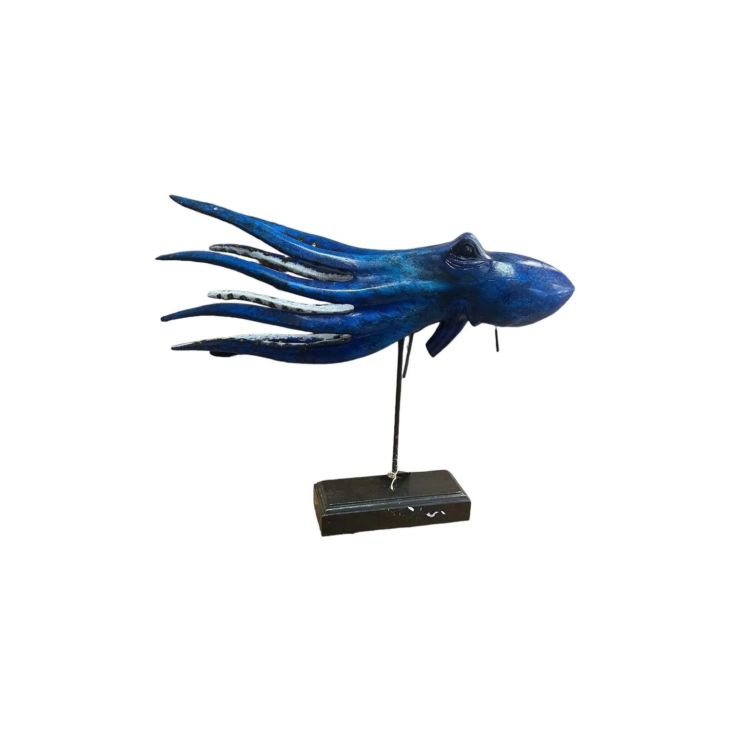 Blue Swimming Octopus on Stand Etsy