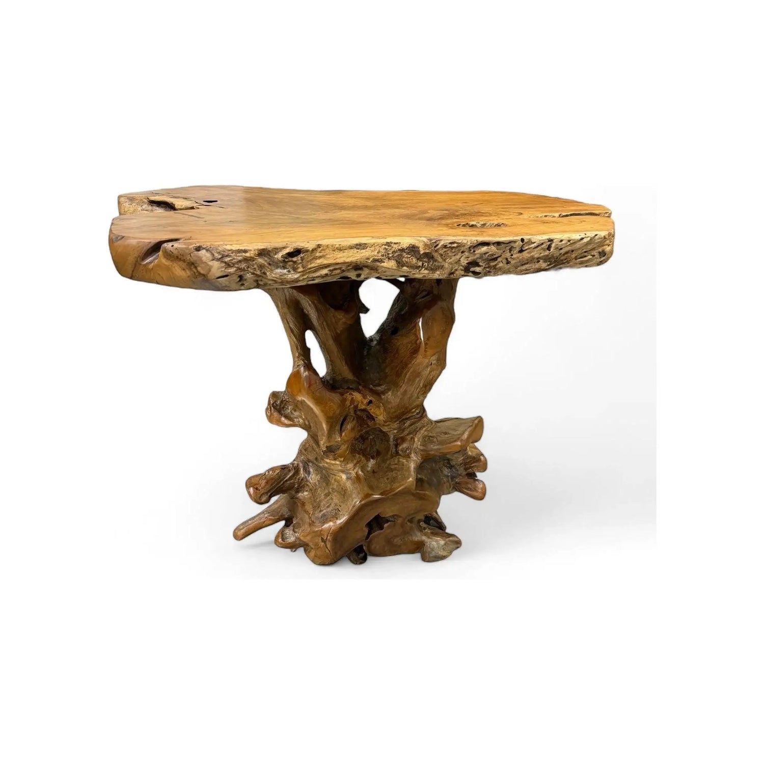 Teak Root Slab Top Bar Table (1A) Etsy