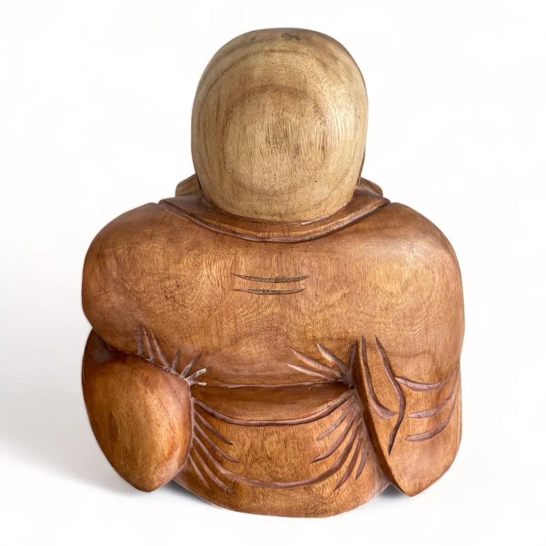 Happy Buddha Sculpture (Light Brown) Broward Design Center